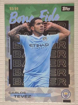 Carlos Tevez - Bona Fide Baller - Numbered - 92/99 Topps 2025 - Manchester City
