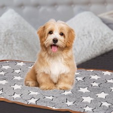 Pet Blanket Flannel Star Printed Throw Blanket30x42 Inches Gray 3 Pack