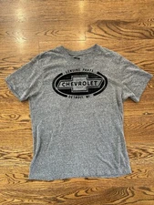 Chevy T-Shirt Mens Medium Chevrolet Truck General Motors Logo Tee Velvet Logo
