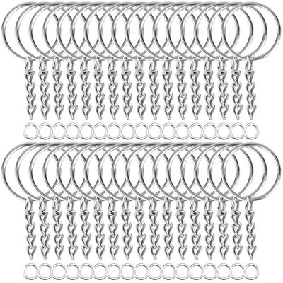 150Pcs Split Keychain Rings Set - Metal Crafting Supplies