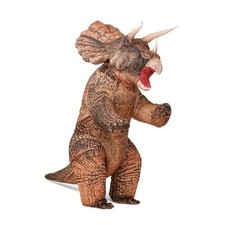 Inflatable Dinosaur Costume Blow up Triceratops Costumes Standing Style Brown