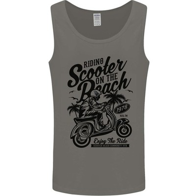 Scooter Am Strand MOD Herren Weste Tank Top
