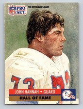 1991 Pro Set - Hall of Fame Selection John Hannah #28 New England Patriots