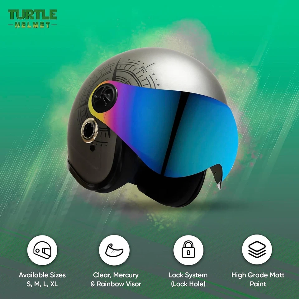 Helmet Star with Visor Open Face Design with Resistive Rainbow Visor Size M - Image 3 of 4