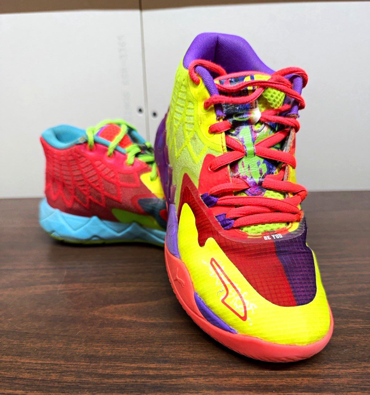 PUMA M.E.L.O. MB.01 Unisex Youth Basketball Shoes Multicolor US 6C