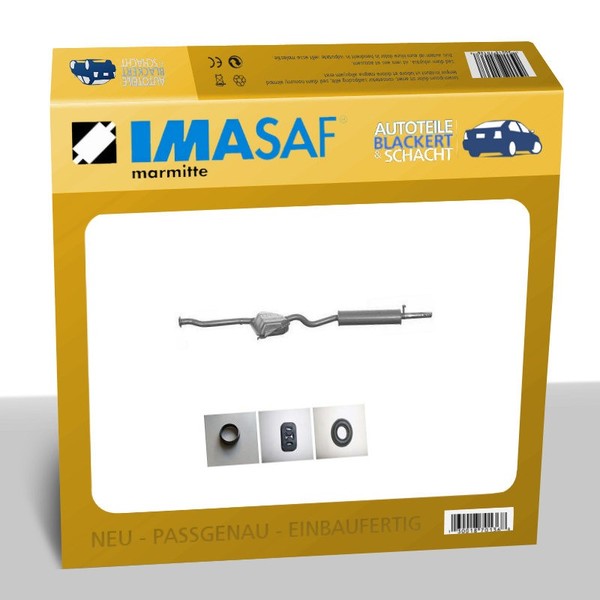 Imasaf ESD Auspuff Endtopf Ab Kat für Alfa 146 1.9 TD Mit Kat, EndschalldäMpfer-image