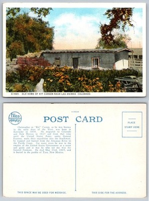 Kit Carson Old Home Las Animas CO Vintage Postcard Fred Arvey