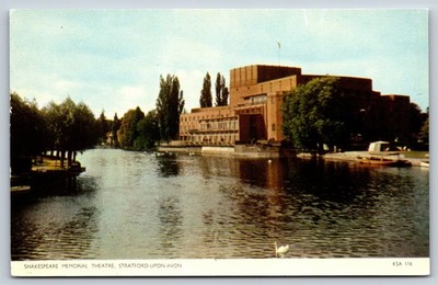 Shakespeare Memorial Theatre Stratford-Upon-Avon United Kingdom Vintage Postcard