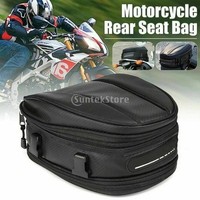 Motorrad Heck Sitz Taschen Satteltaschen Wasserdicht PU Leder Schwarz