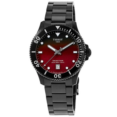 New Tissot Seastar 1000 Quartz Graded Red-Black Men's Watch T120.410.33.421.00