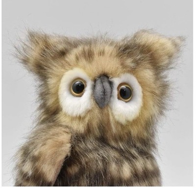 Hansa Plush - Youth Brown Owl Standing Plush Toy 9'' H