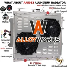 Aluminum Radiator Shroud Fan For 2010~22 Toyota 4Runner Limited Venture 4.0L