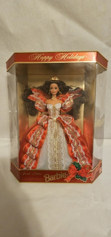 Mattel 1997 Happy Holidays Barbie Fashion Doll, Spec. Edition 17832, Brunette