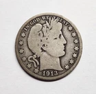 1913-D Barber Half Dollar – Nice VG
