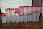 Set of 15 Tupperware Modular Mates Oval Storage w/Red Lids (3 Flip Style) — photo 2