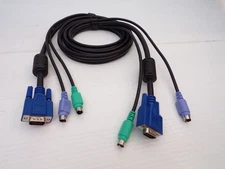 hp 6ft Ps/2 KVM Cable Set Standard Male to Male New