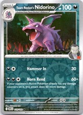 Team Rocket's Nidorino Reverse Holo Common SV10: Destined Rivals 118/182 NM