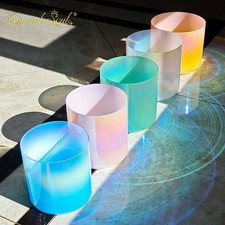 Crystal Soul 432Hz CDEGA Chinese Five Elements Crystal Singing Bowl Set with Bag