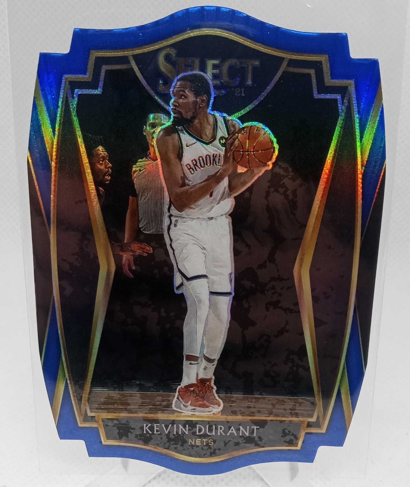 2020-21 Panini Select - Premier Level Kevin Durant #101 Blue Prizm Die Cut  /249