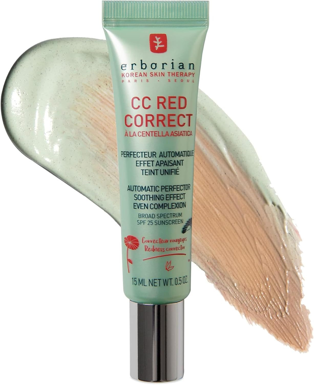 Erborian CC Red Correct 45ml - Crema Anti-Rossore alla Centella SPF25