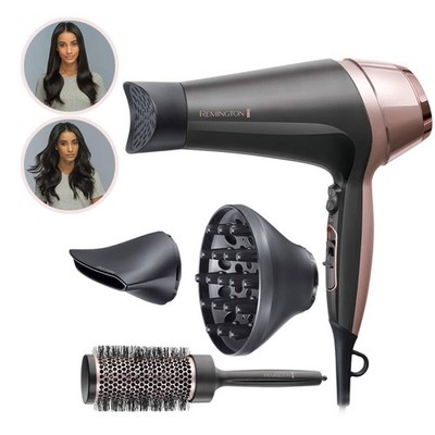REMINGTON Haartrockner Curl & Straight Confidence D5706 Stylingdüsen Ionen 2200W