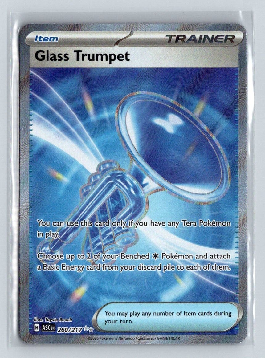 Pokemon Ascended Heroes Full Art Glass Trumpet 260/217 Ultra Rare Near Mint