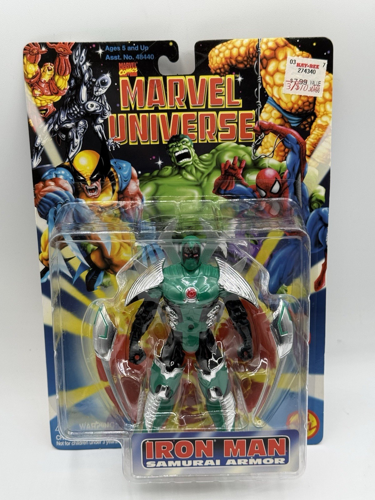1996 Marvel Universe Iron Man Samurai Armor Action Figure Vintage NEW