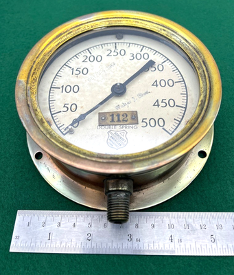 #ad #ad Vintage 5quot; Ashcroft Brass Tractor Engine Boiler Steam Locomotive Pressure Gauge $189.99
