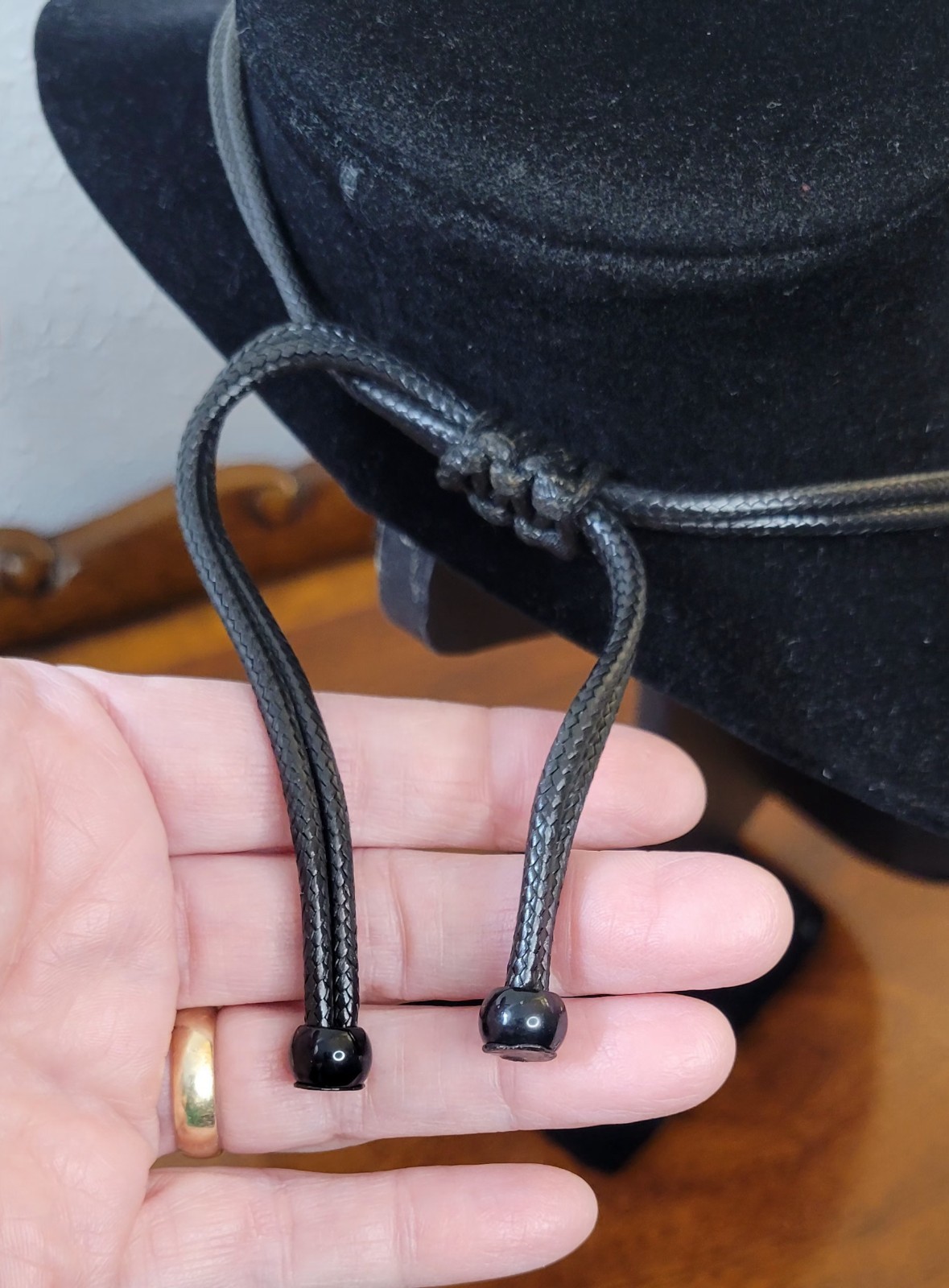 Multicolored Panel Statement Necklace Leather Cord - image 6