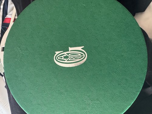 EMPTY BOX Goyard Green Round Genuine Box (9 X 9 Inches)