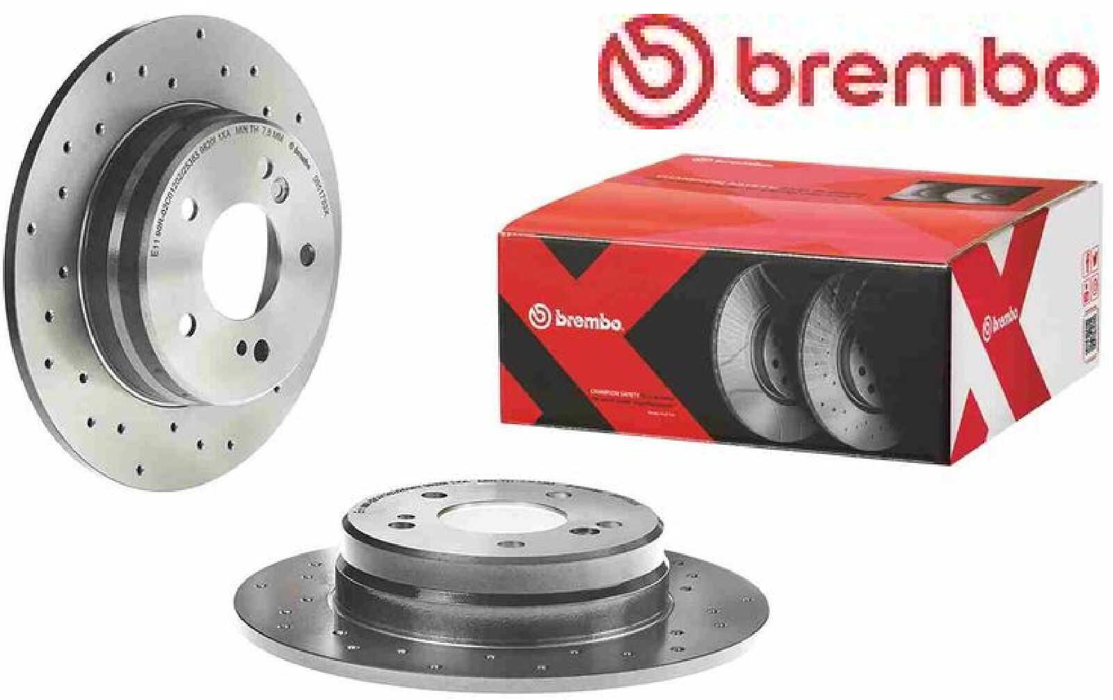 2x Bremsscheibe Brembo 08.5178.3X 2 Bremsscheiben Hinterachse Hinten