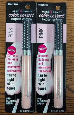 LOT OF 2 - HARD CANDY COLOR CORRECT EXPERT CREME - #90847 PINK 0.17oz EA