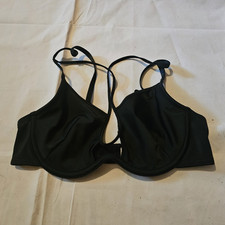 Women  s Black Underwire Bra Size M Solid Adjustable Straps Hook  Eye Closure