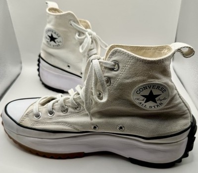 Converse Run Star Hike Platform High Top Canvas ECRU/GUM W11.5/M10 GENTLY LOVED