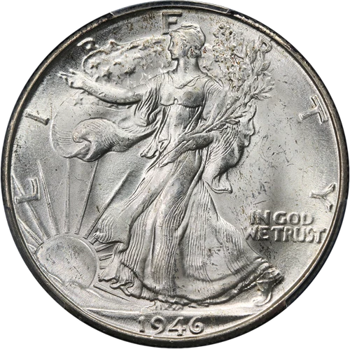 1946-D Walking Liberty Half PCGS MS64 Great Eye Appeal Nice Strike