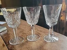 Vintage Lot Of WATERFORD Crystal Claret Glasses: 2 LISMORE & 1 KENMARE Old Marks