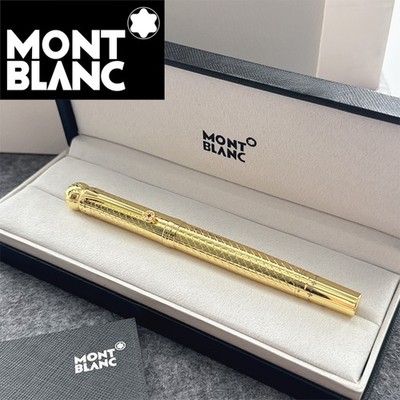 Mont.blanc Gold Black Classique Luxury Rollerball Pen 164 New With Box OEM