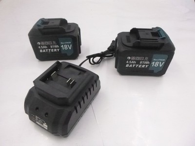 Pair Lithium Ion Batteries 18V 4.5Ah 81Wh Model 2112 w/ Charger For Krost Tools