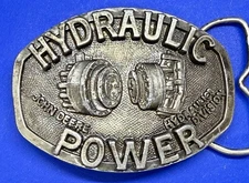 Hydraulic Power John Deere Division Silver Color SPEC-CAST Inc. Belt Buckle