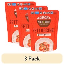  3 pack Miracle Noodle Fettuccine Noodles, High Protein, Low Carb Pasta, 7 oz
