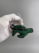 Embroidered Turtle Charm with Carabiner Green Cute Accessories