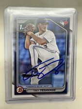 Trey Yesavage 2024 Bowman Draft Chrome Prospect 1st Auto Rookie Blue Jays CPA-TY