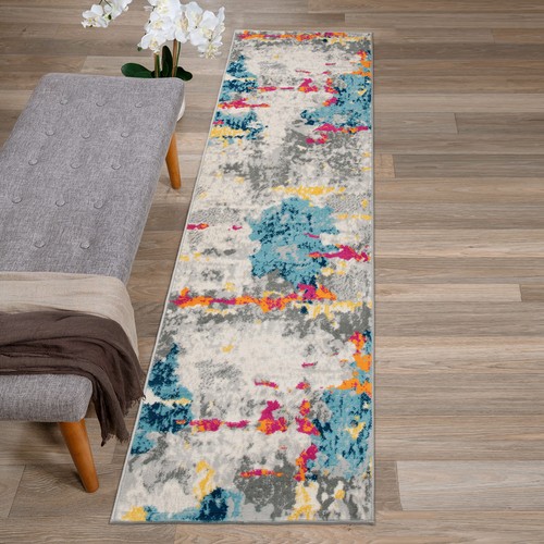 Rugshop Rugs Runners Distressed Abstract Pattern Runners Rugs for Kitchen 2x7 - Picture 6 of 6