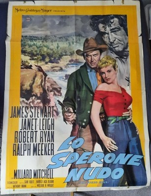 Nackte Gewalt Italienisches Filmplakat Großformat James Stewart Janet Leigh