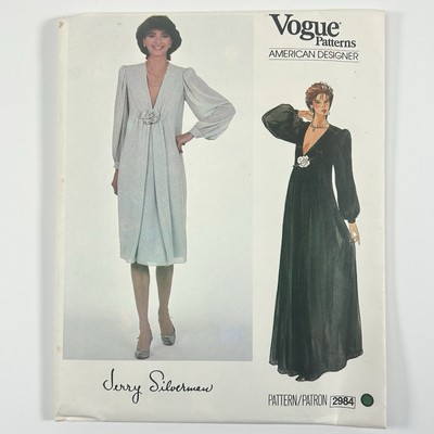 Vogue Schnittmuster 2984 A-Linie Pullover Kleid Jerry Silverman U/C FF Größe 12