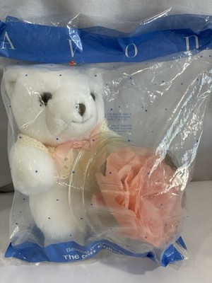 Avon Bearing Blossoms Plush Teddy Bear with Flower 9  Sealed Gift Collection
