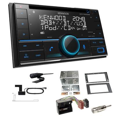 Kenwood DPX-7300DAB Autoradio Bluetooth DAB+ für Ford C-Max 2003-2007 schwarz
