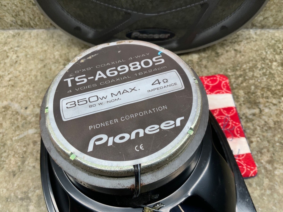 Rare Pioneer TS-A6980S Coaxial 4Way 350w Max. 80w Nom. 6” x 9” | eBay