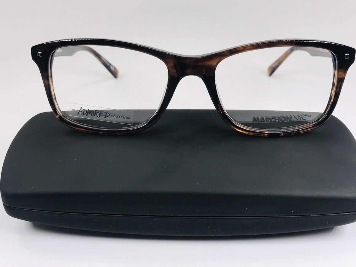New MARCHON NYC M-8500 234 Brown Horn Eyeglasses 53mm with 