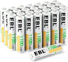 EBL AAA Rechargeable Batteries 28-Counts Ready2Charge 1.2V 1100mAh Ni-MH